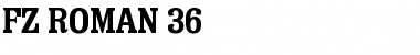 FZ ROMAN 36 Normal Font Title Preview