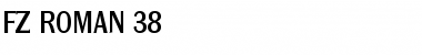 FZ ROMAN 38 Normal Font Title Preview