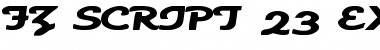 FZ SCRIPT 23 EX Normal Font Title Preview