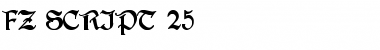 FZ SCRIPT 25 Normal Font Title Preview