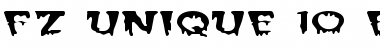 FZ UNIQUE 10 EX Normal Font Title Preview