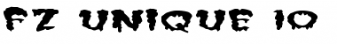 FZ UNIQUE 10 MANGLED EX Normal Font Title Preview