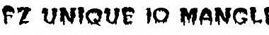 FZ UNIQUE 10 MANGLED Normal Font Title Preview