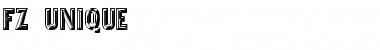 FZ UNIQUE 16 Normal Font Title Preview