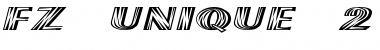 FZ UNIQUE 2 EX Heavy Font Title Preview