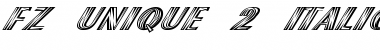 FZ UNIQUE 2 ITALIC Heavy Font Title Preview