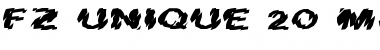 FZ UNIQUE 20 MANGLED EX Normal Font Title Preview