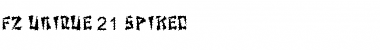FZ UNIQUE 21 SPIKED Normal Font Title Preview
