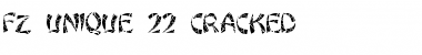 FZ UNIQUE 22 CRACKED Normal Font Title Preview