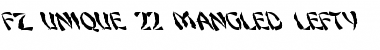 FZ UNIQUE 22 MANGLED LEFTY Normal Font Title Preview
