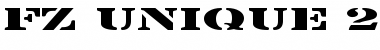 FZ UNIQUE 25 EX Normal Font Title Preview