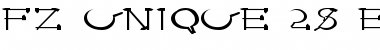 FZ UNIQUE 28 EX Normal Font Title Preview