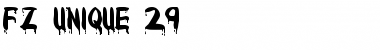 FZ UNIQUE 29 Normal Font Title Preview