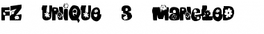 FZ UNIQUE 3 MANGLED Normal Font Title Preview