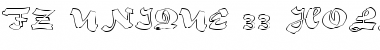 FZ UNIQUE 33 HOLLOW EX Normal Font Title Preview