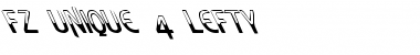 FZ UNIQUE 4 LEFTY Normal Font Title Preview