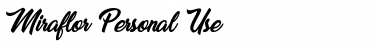 Miraflor Personal Use Regular Font Title Preview