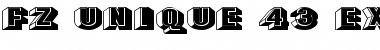 FZ UNIQUE 43 EX Normal Font Title Preview