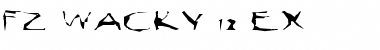 FZ WACKY 12 EX Normal Font Title Preview