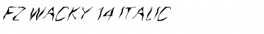 FZ WACKY 14 ITALIC Normal Font Title Preview