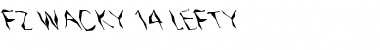 FZ WACKY 14 LEFTY Normal Font Title Preview