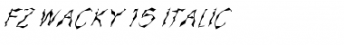 FZ WACKY 15 ITALIC Normal Font Title Preview