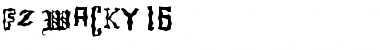 FZ WACKY 16 Normal Font Title Preview