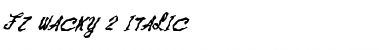 FZ WACKY 2 ITALIC Normal Font Title Preview