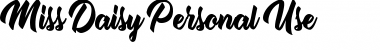 Miss Daisy Personal Use Regular Font Title Preview