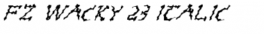 FZ WACKY 23 ITALIC Normal Font Title Preview