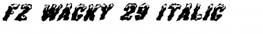 FZ WACKY 29 ITALIC Normal Font Title Preview