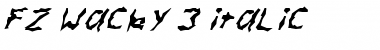 FZ WACKY 3 ITALIC Normal Font Title Preview