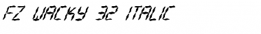FZ WACKY 32 ITALIC Normal Font Title Preview