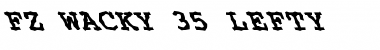 FZ WACKY 35 LEFTY Normal Font Title Preview