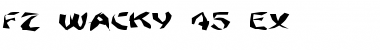 FZ WACKY 45 EX Normal Font Title Preview