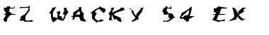 FZ WACKY 54 EX Normal Font Title Preview