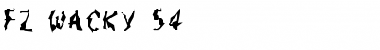 FZ WACKY 54 Normal Font Title Preview