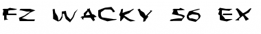 FZ WACKY 56 EX Normal Font Title Preview
