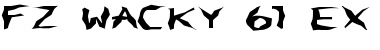 FZ WACKY 61 EX Normal Font Title Preview