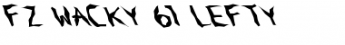 FZ WACKY 61 LEFTY Normal Font Title Preview