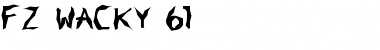 FZ WACKY 61 Normal Font Title Preview