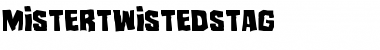 Mister Twisted Staggered Regular Font Title Preview
