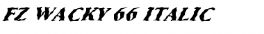 FZ WACKY 66 ITALIC Normal Font Title Preview