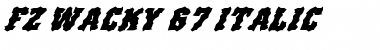 FZ WACKY 67 ITALIC Normal Font Title Preview