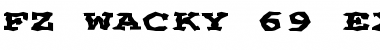 FZ WACKY 69 EX Normal Font Title Preview
