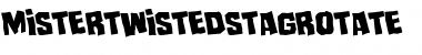 Mister Twisted Staggered Rotated Regular Font Title Preview