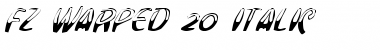 FZ WARPED 20 ITALIC Normal Font Title Preview