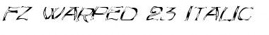 FZ WARPED 23 ITALIC Normal Font Title Preview