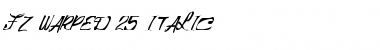 FZ WARPED 25 ITALIC Normal Font Title Preview