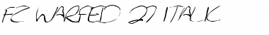 FZ WARPED 27 ITALIC Normal Font Title Preview